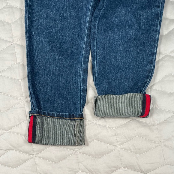 👖GUCCI KIDS WEB CUFF STRAIGHT LEG JEANS👖 - Picture 4 of 9